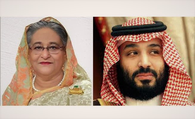 সৌদি যুবরাজকে বাংলাদেশ সফরের আমন্ত্রণ প্রধানমন্ত্রীর
