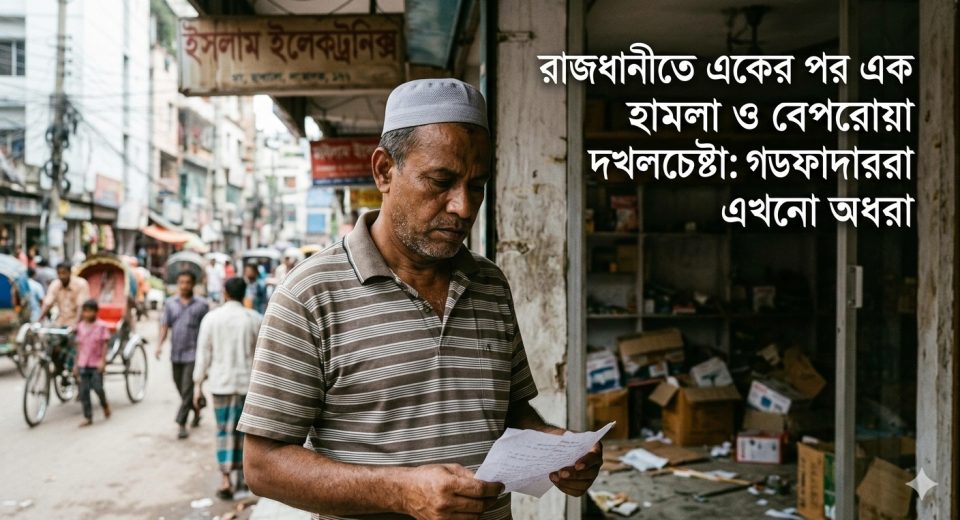 রাজধানীতে একের পর এক হামলা, জবরদখল ও অপরাধ দমনে প্রশাসনের তৎপরতা।