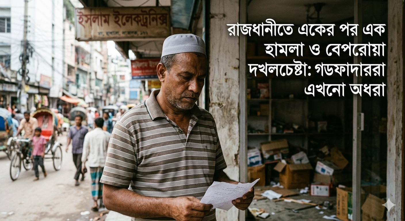 রাজধানীতে একের পর এক হামলা, জবরদখল ও অপরাধ দমনে প্রশাসনের তৎপরতা।